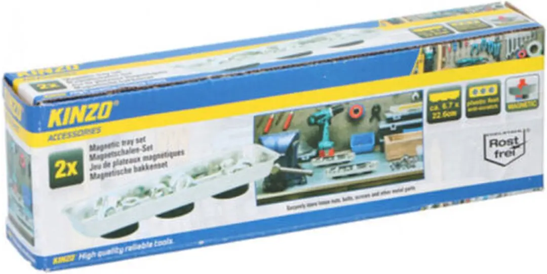 Kinzo Magneetbakken 226x67mm - Chroom - 2 Stuks - afbeelding 4 van 6