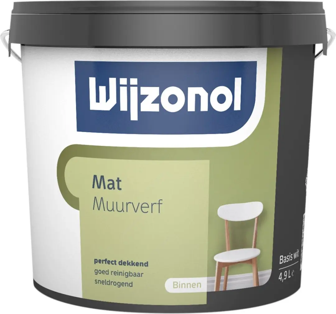 Wijzonol Muurverf Mat Wit - 2,5L