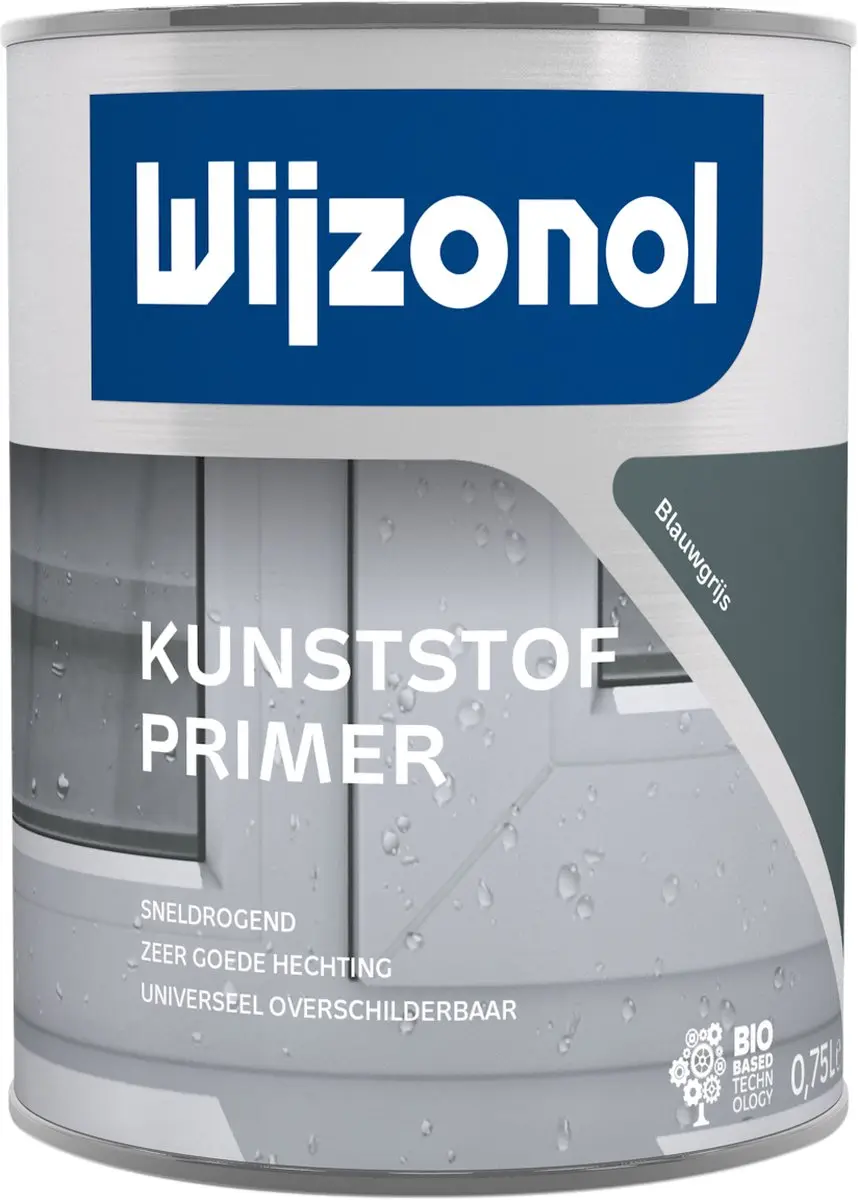 Wijzonol Kunststof Primer 0,75L - Blauwgrijs
