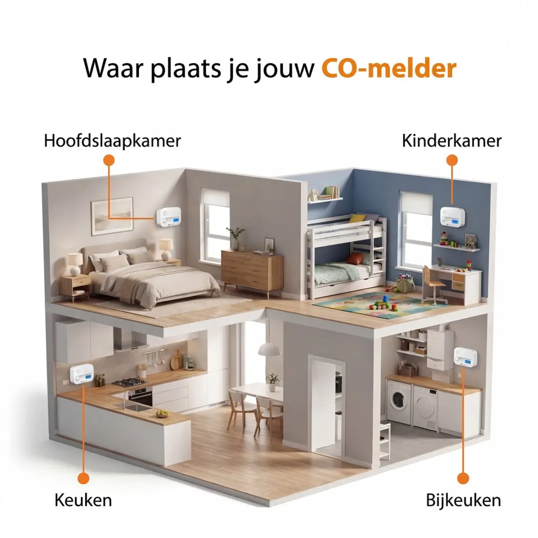 Smartwares FGA-13041 Koolmonoxidemelder - 85 dB - Wit