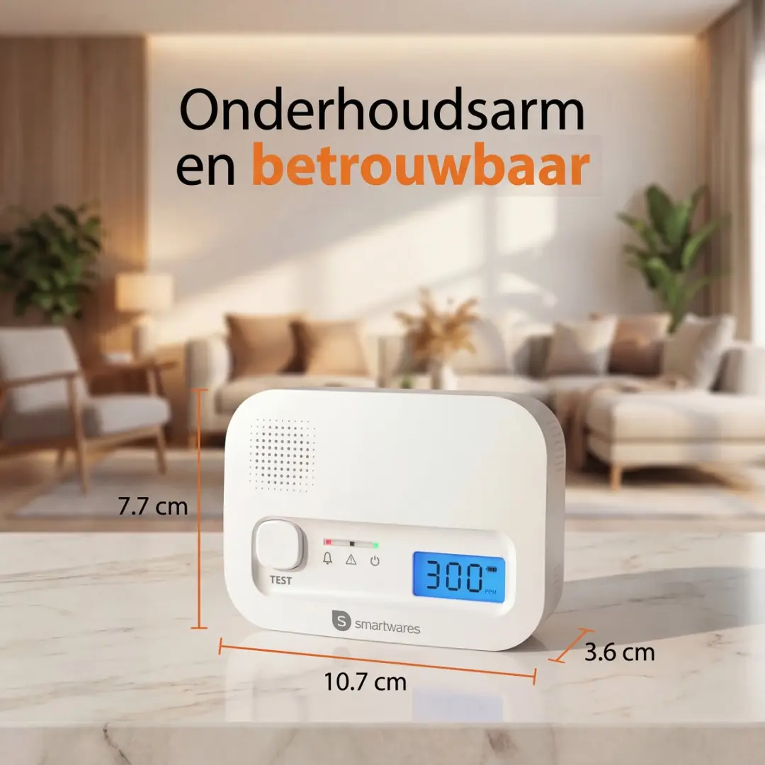 Smartwares FGA-13041 Koolmonoxidemelder - 85 dB - Wit