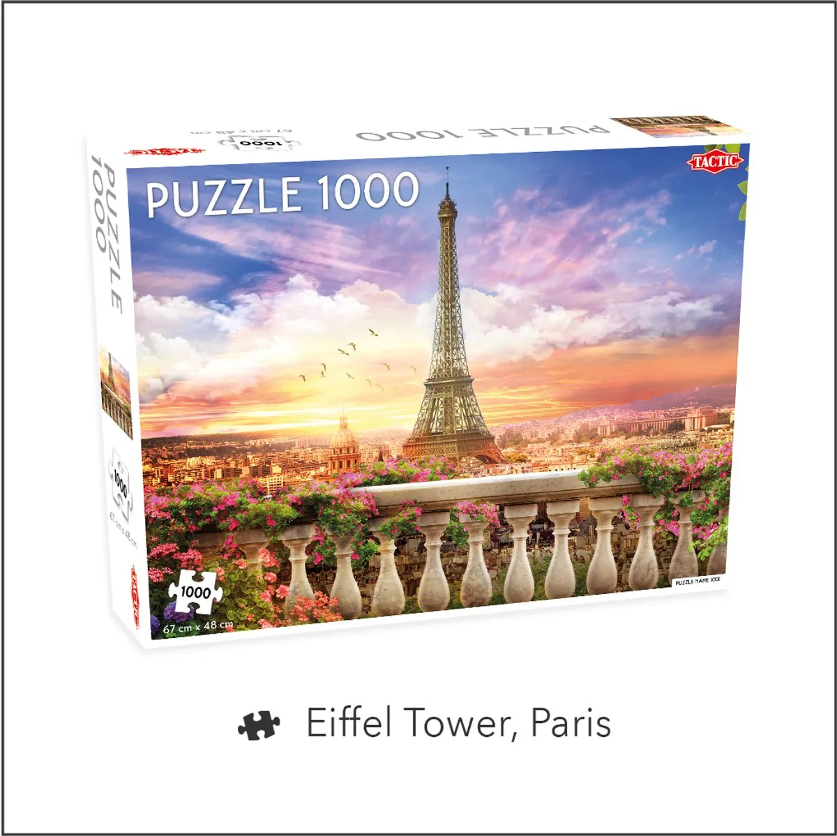 Tactic Puzzel Around the World Eiffel Tower - 1000 Stuks - Multicolor