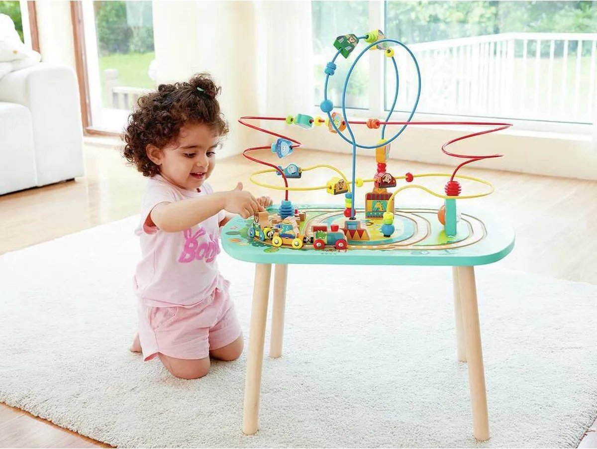 Hape Houten Treinbaan Tafel Multicolor