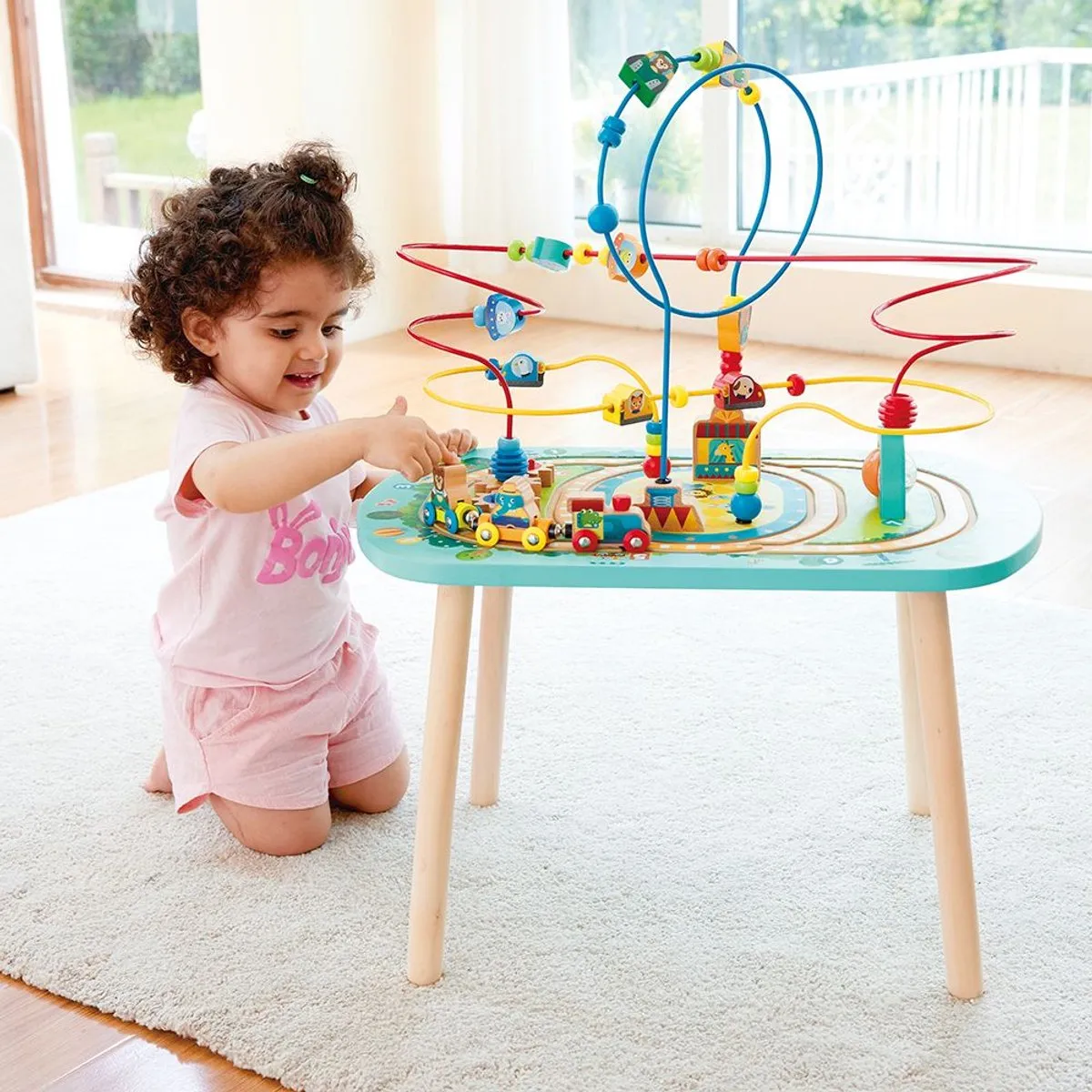 Hape Houten Treinbaan Tafel Multicolor - afbeelding 6 van 6