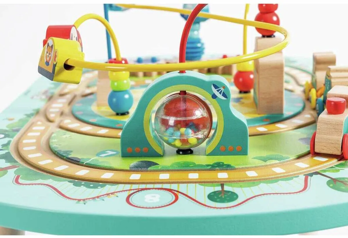 Hape Houten Treinbaan Tafel Multicolor