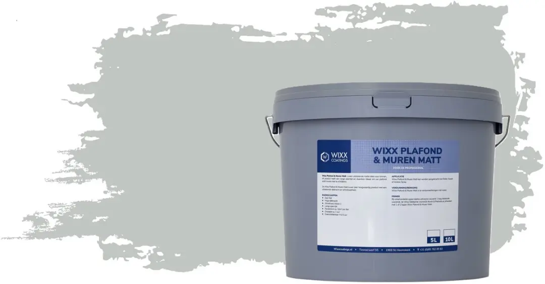Wixx Plafond & Muren Matt 10L - RAL 7035 Lichtgrijs