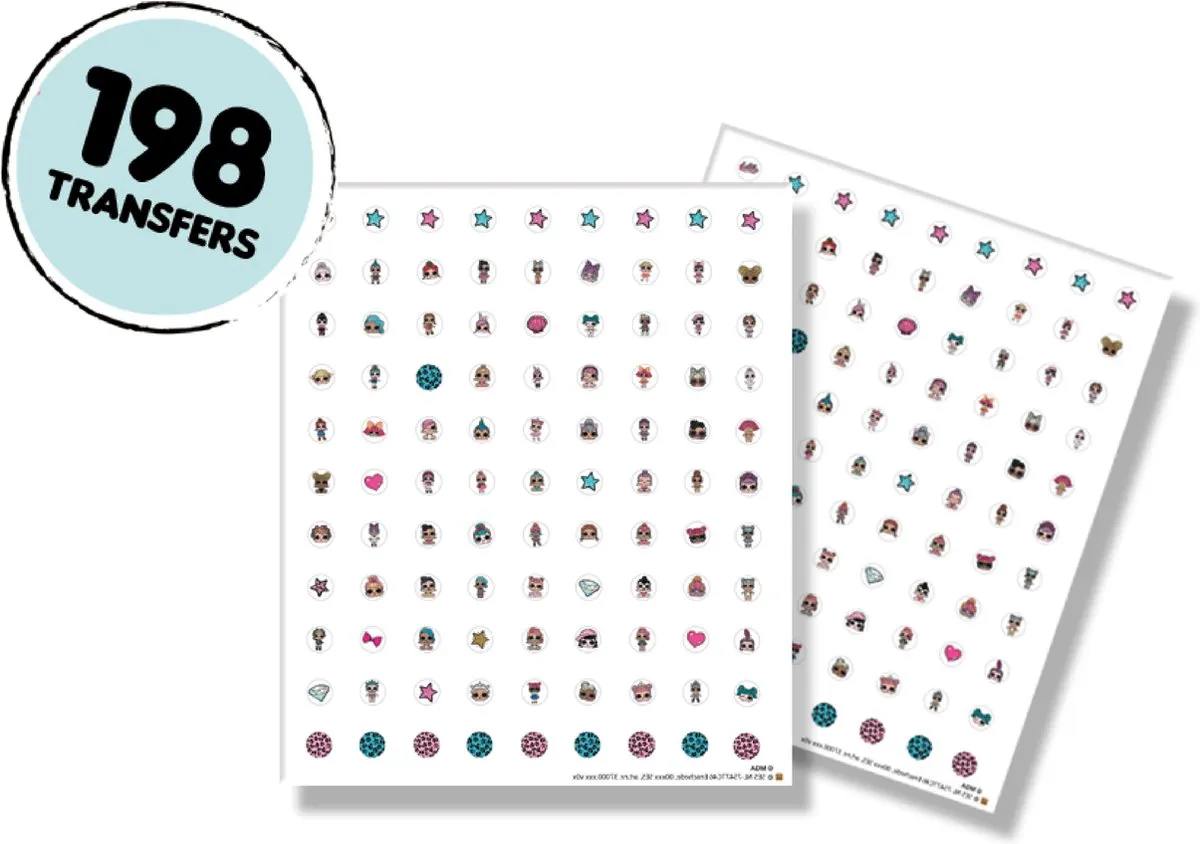 SES Creative L.O.L. Nageltransfers - 198 Stuks - Wateroverdraagbaar