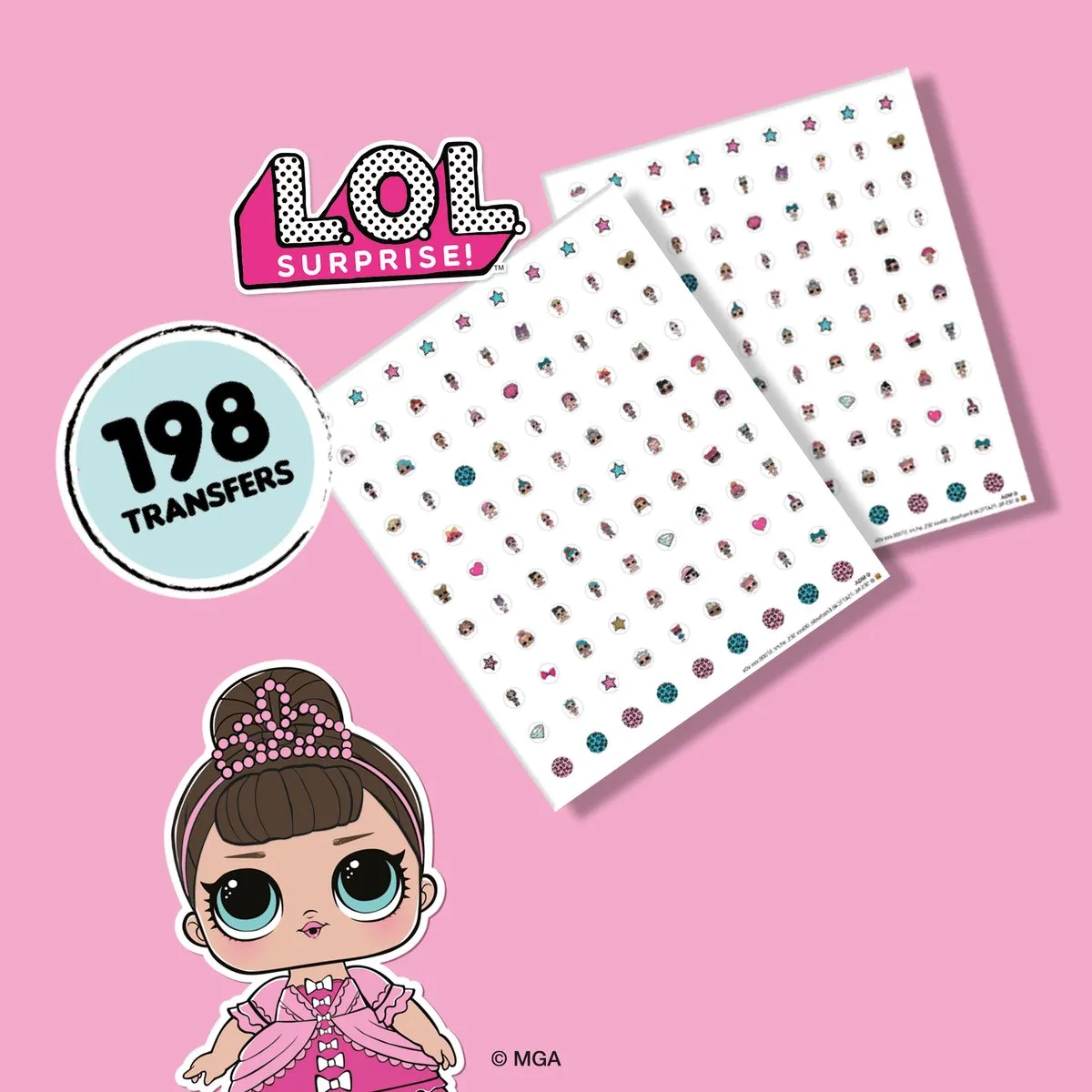 SES Creative L.O.L. Nageltransfers - 198 Stuks - Wateroverdraagbaar
