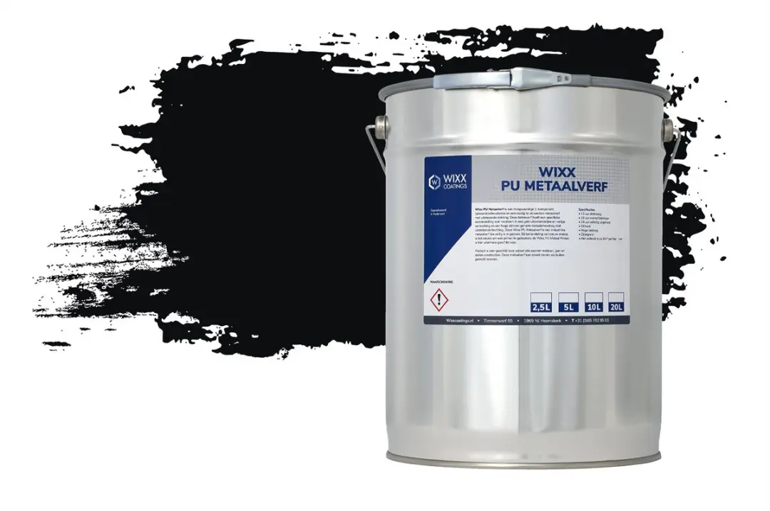 Wixx PU Metaalverf 20L RAL 9005 Gitzwart