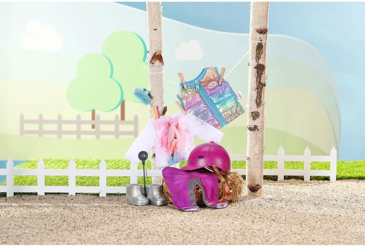 Baby Born Deluxe Paardrij-outfit 43cm - Multi