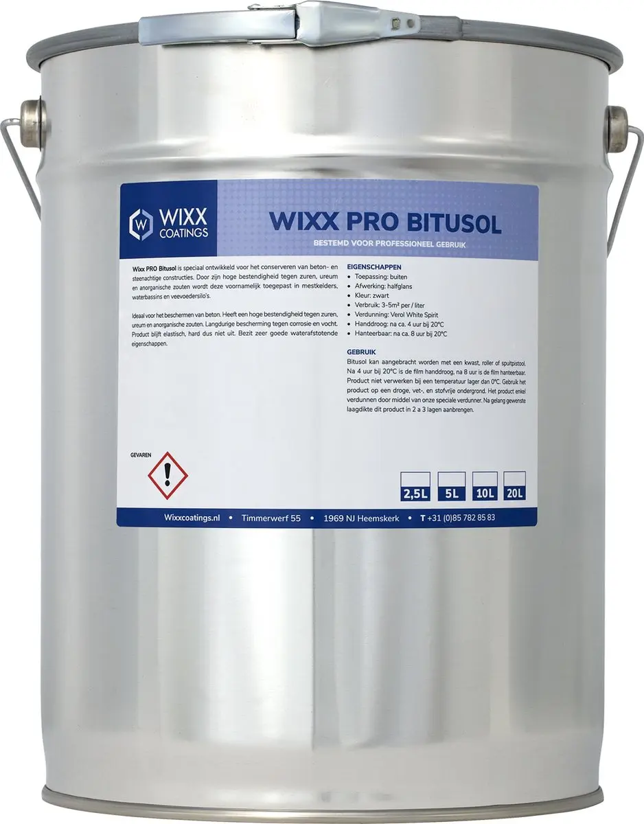 Wixx PRO Bitusol Zwart 2.5L