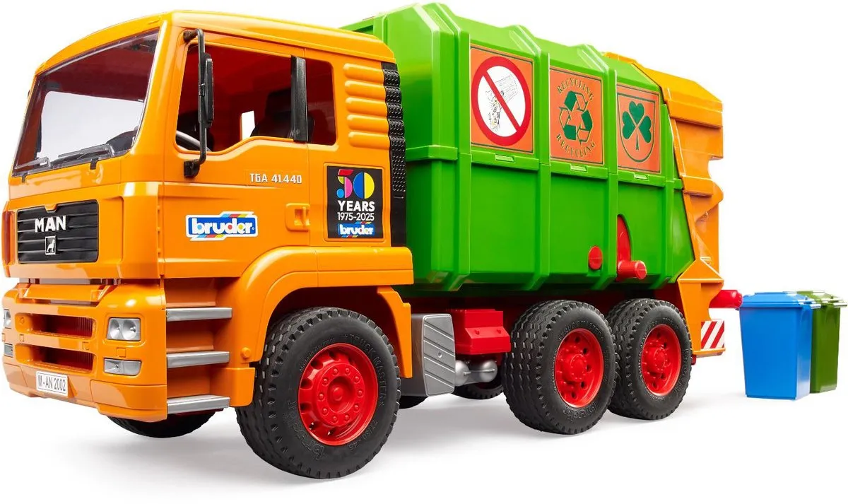 Bruder MAN Jubileum Vuilniswagen Speelgoedauto 01056 - Multicolore