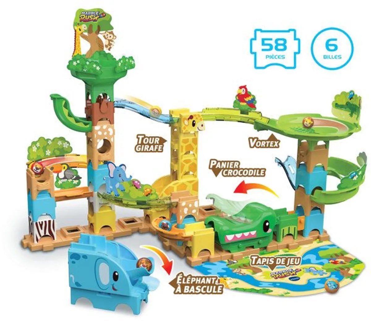 Vtech Marble Rush Junior J100 DierenSet - 58 Stuks