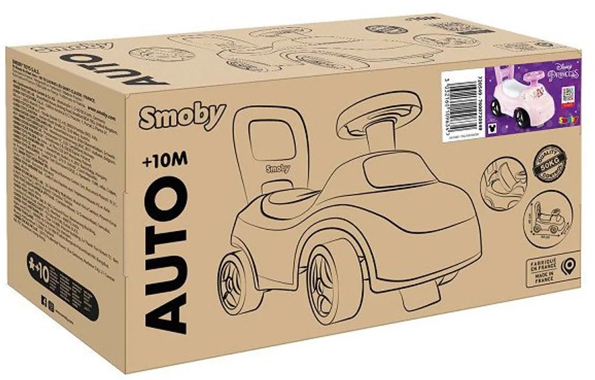 Smoby Disney Princess 2-in-1 Kinderautodrager 720549 - Roze