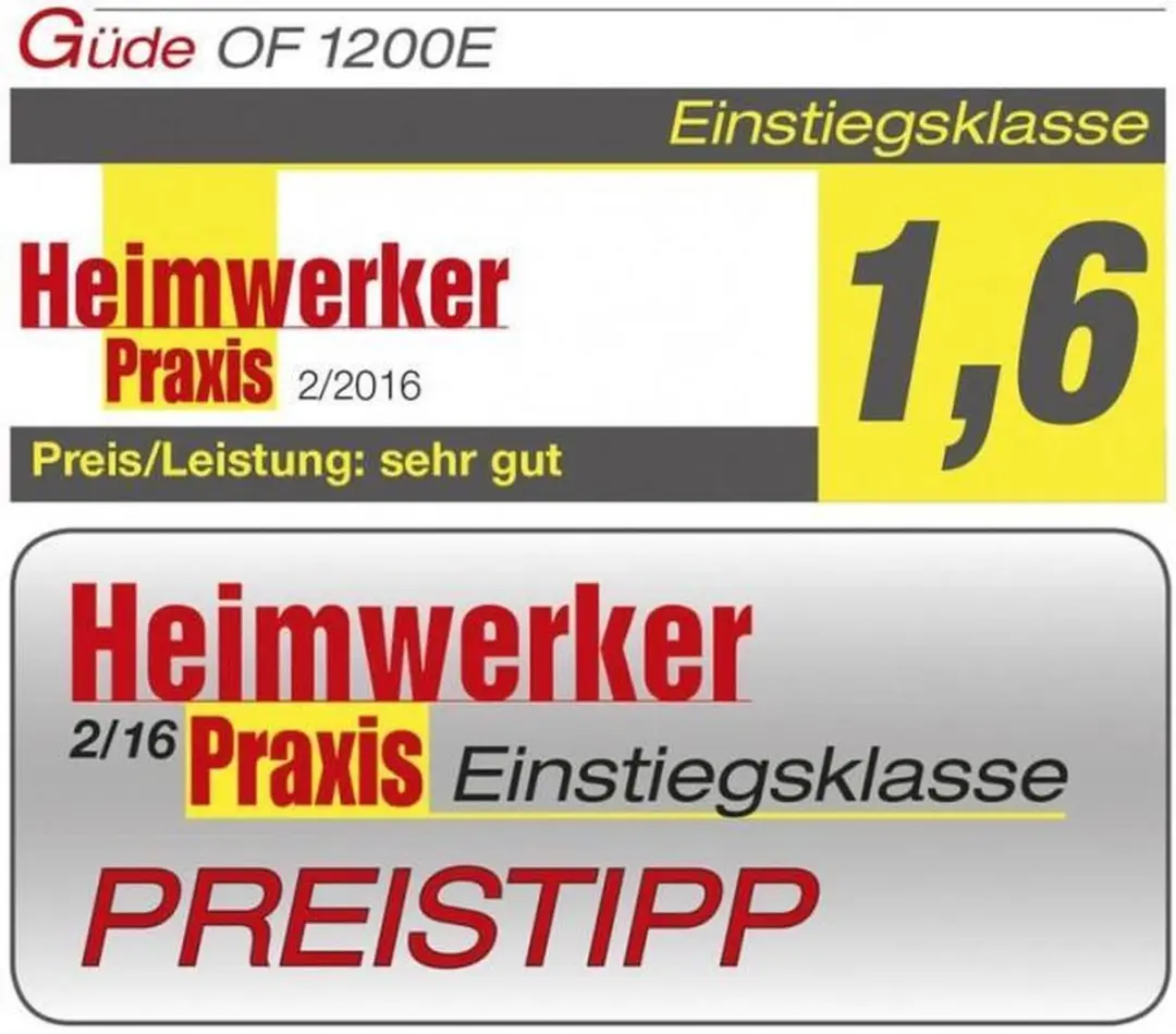 Güde OF1200 Bovenfrees 1200W - 55mm - 6 Frezen