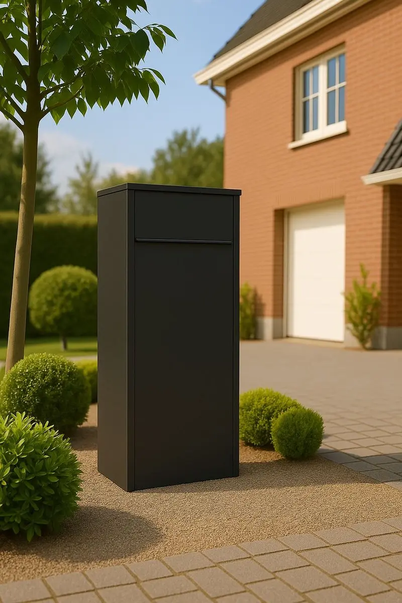 Famiflora BLOC Pakketbrievenbus - Mat Zwart - 105x39x27cm