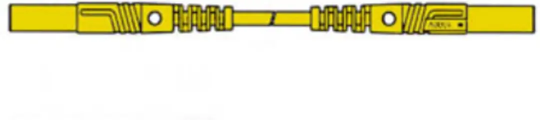 Hirschmann SPUITGEGOTEN MEETSNOER MET CONTACTBEVEILIGING 4mm 25cm / GEEL (MLB/GG