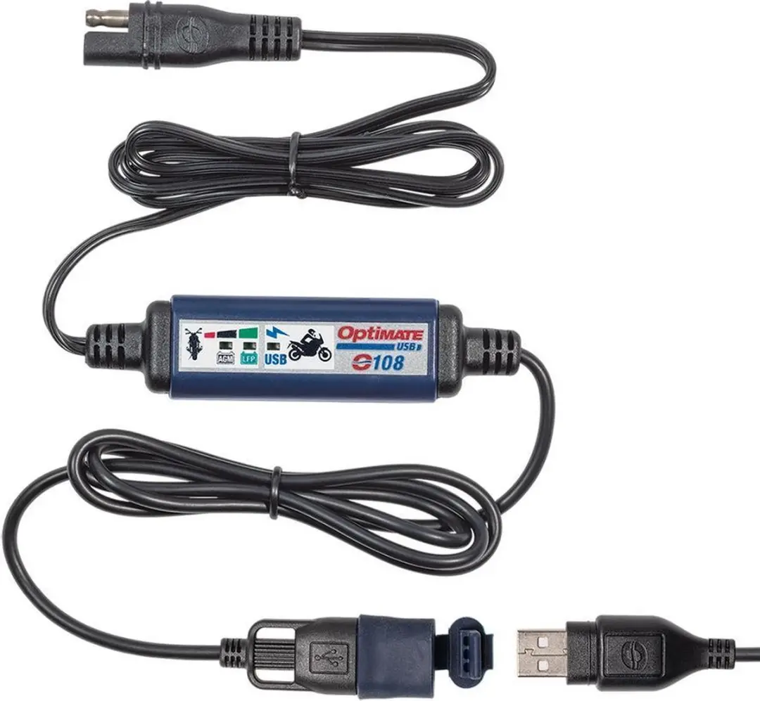 Optimate O-108 SAE naar USB-A Lader 12V - 3300mA - Waterdicht