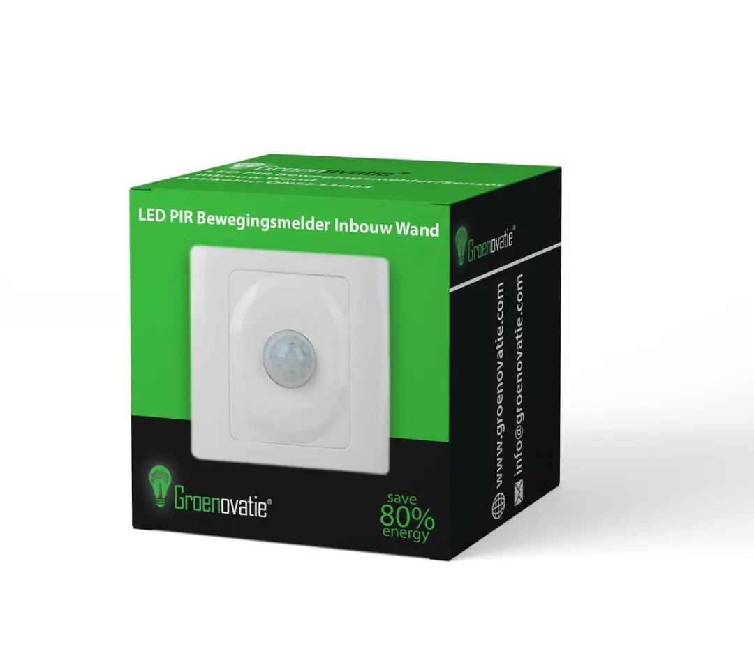 Groenovatie LED PIR Bewegingsmelder Inbouw Wand - Wit