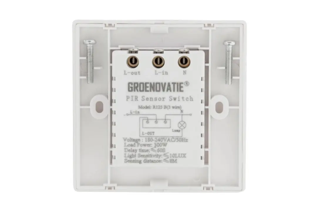 Groenovatie LED PIR Bewegingsmelder Inbouw Wand - Wit