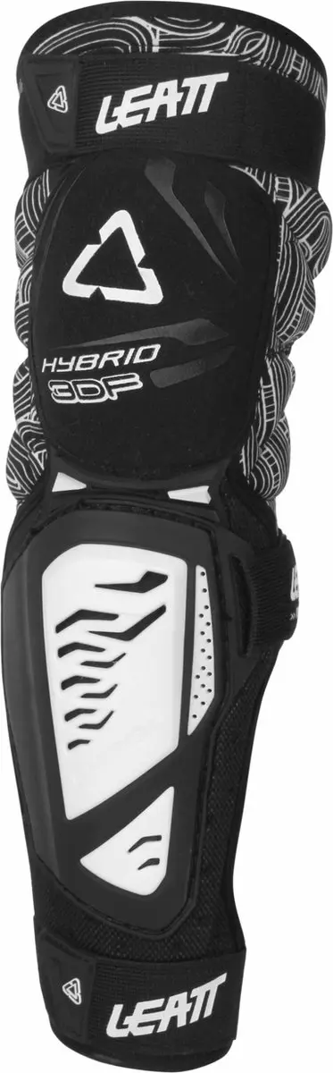 Leatt 3DF Hybrid EXT Witte Motocross Knie- en Scheenbeschermers -