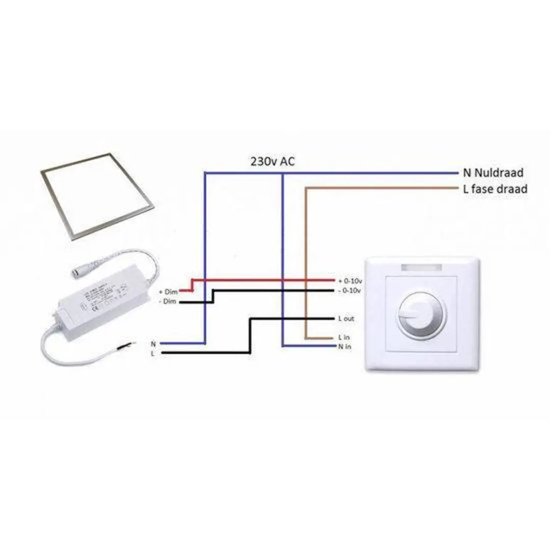 Groenovatie LED Dimmer 0-10V - 200W - Beige