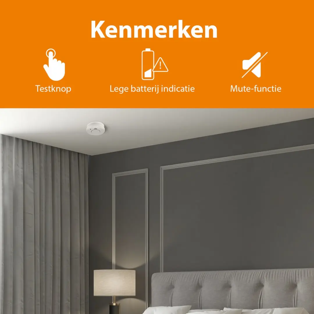 Smartwares Rookmelder 10.048.28 - 2 Stuks - 85dB - Wit