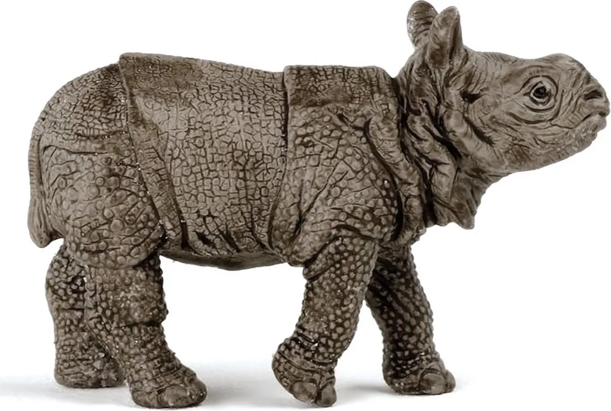 Schleich Indische Neushoornbaby 14860 - Grijs - afbeelding 6 van 6
