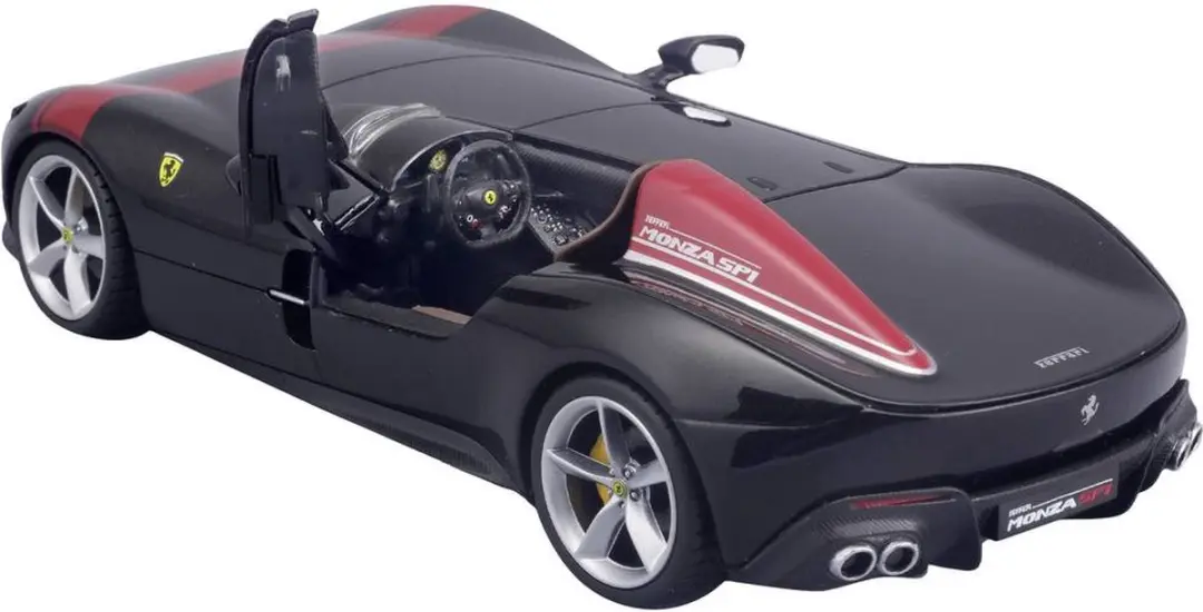 Bburago Ferrari Monza SP1 1:20 Auto - Zwart/Rood - afbeelding 4 van 6