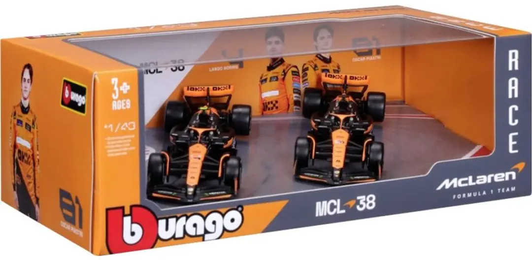 Bburago F1 McLaren MCL38 1:43 2er-Set - afbeelding 4 van 6