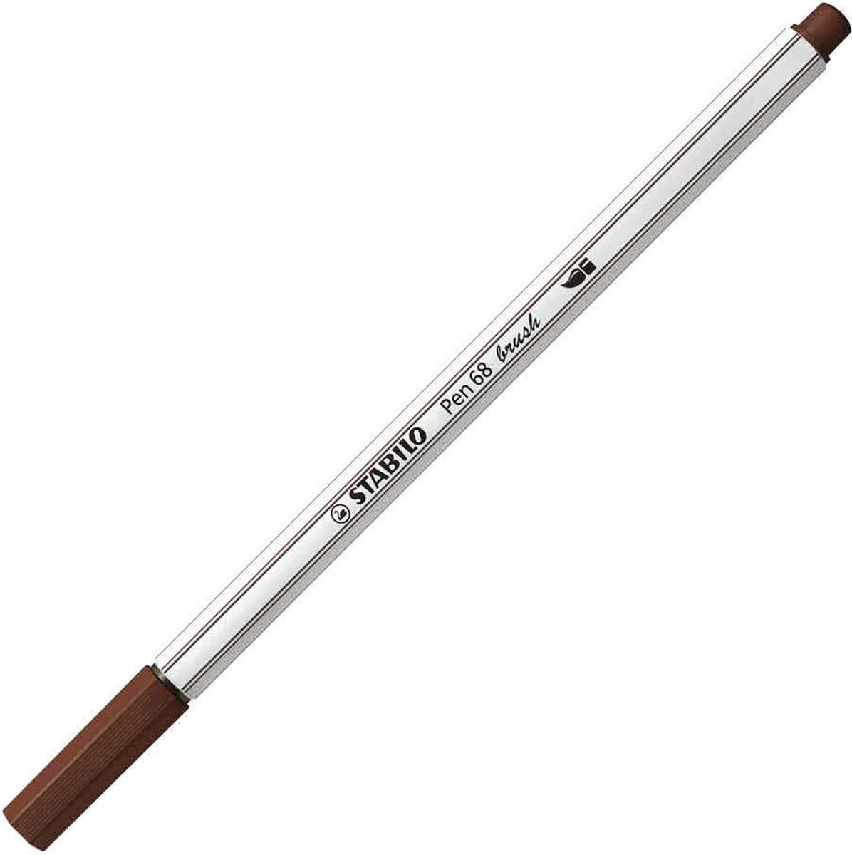 STABILO Pen 68 Brush Viltstift - Bruin