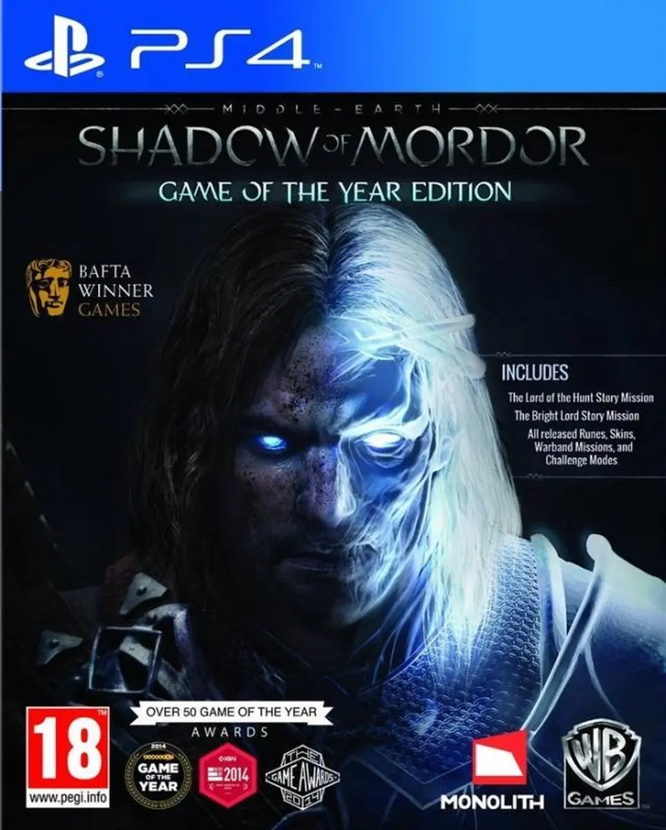Warner Bros Middle-Earth: Shadow of Mordor Game of the Year Edition PS4