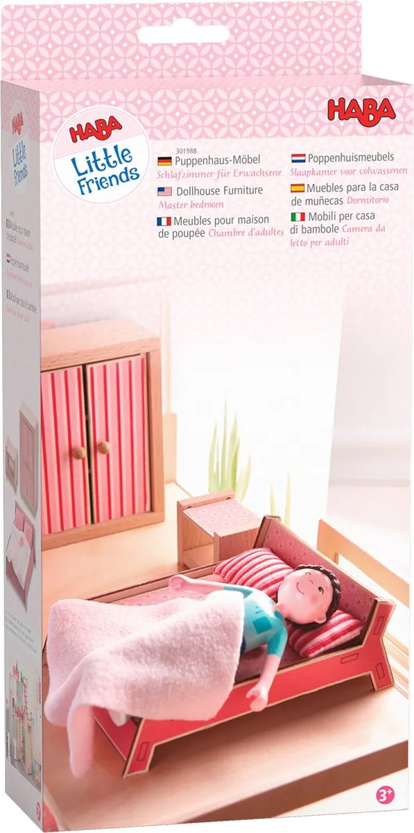 Haba Poppenhuis Slaapkamer Multicolor - 6 Meubels