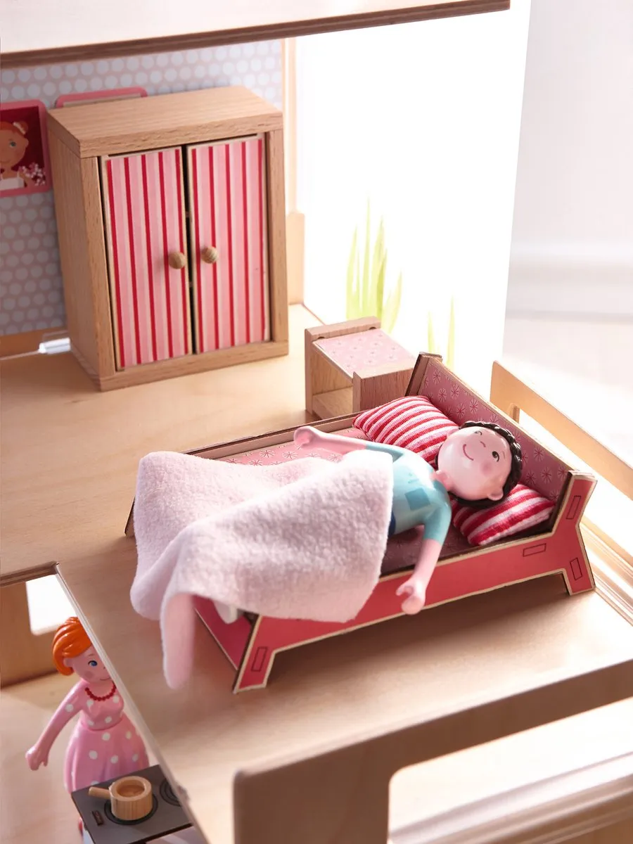 Haba Poppenhuis Slaapkamer Multicolor - 6 Meubels