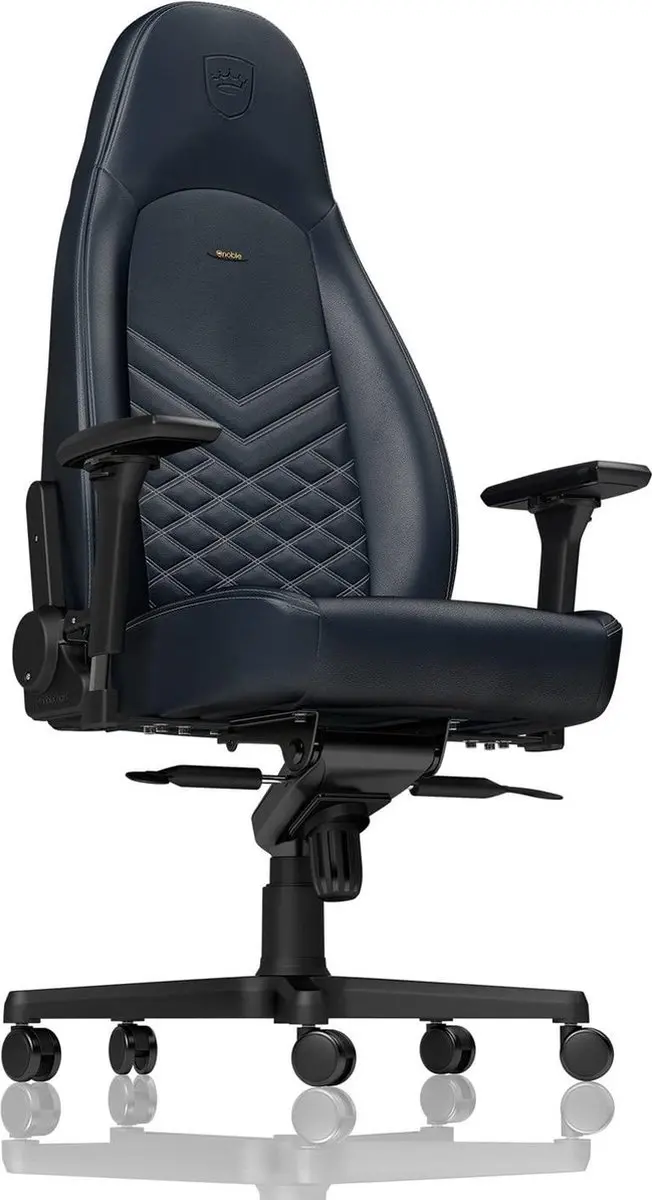 Noblechairs Icon Real Leather Gamestoel NBL-ICN-RL-MBG - Blauw/Grijs
