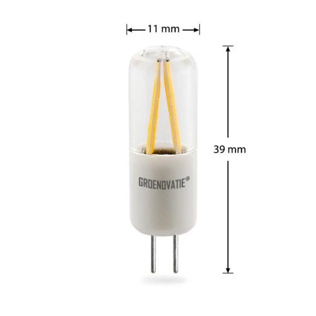 Groenovatie LED Filament G4 2W - Warm Wit - afbeelding 3 van 6