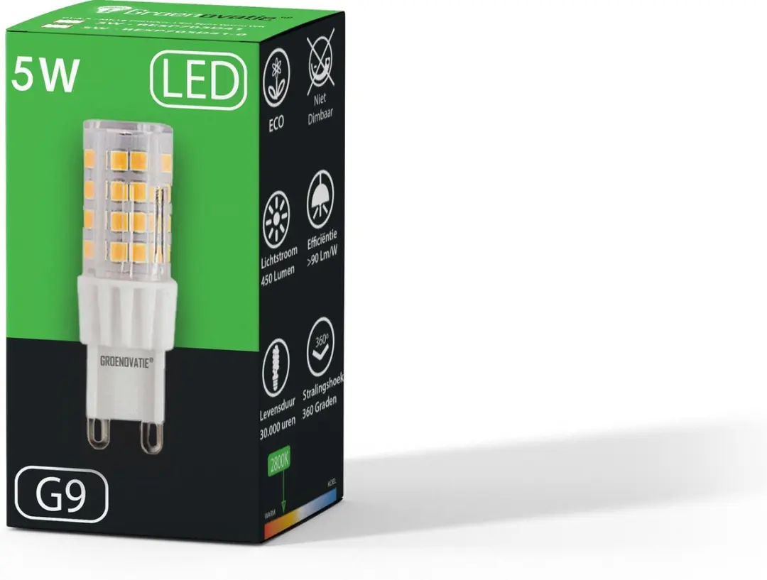 Groenovatie LED Lamp G9 5W - Warm Wit - afbeelding 5 van 6