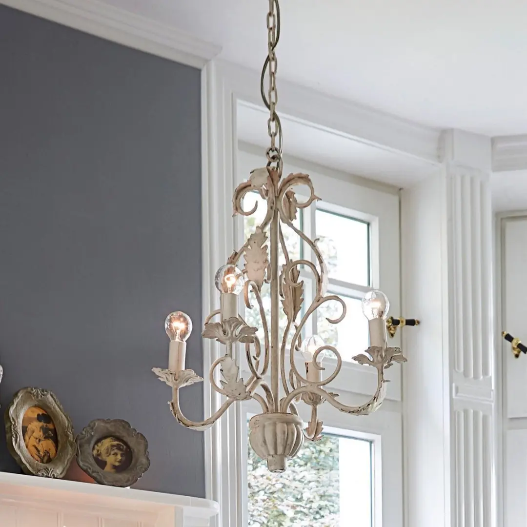 Loberon Assenay Kroonluchter - 45cm - Crème - afbeelding 2 van 6