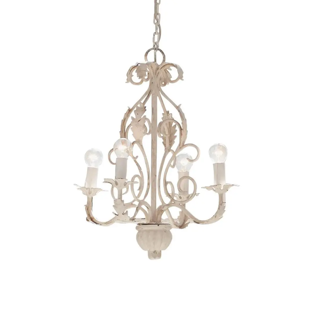 Loberon Assenay Kroonluchter - 45cm - Crème - afbeelding 3 van 6