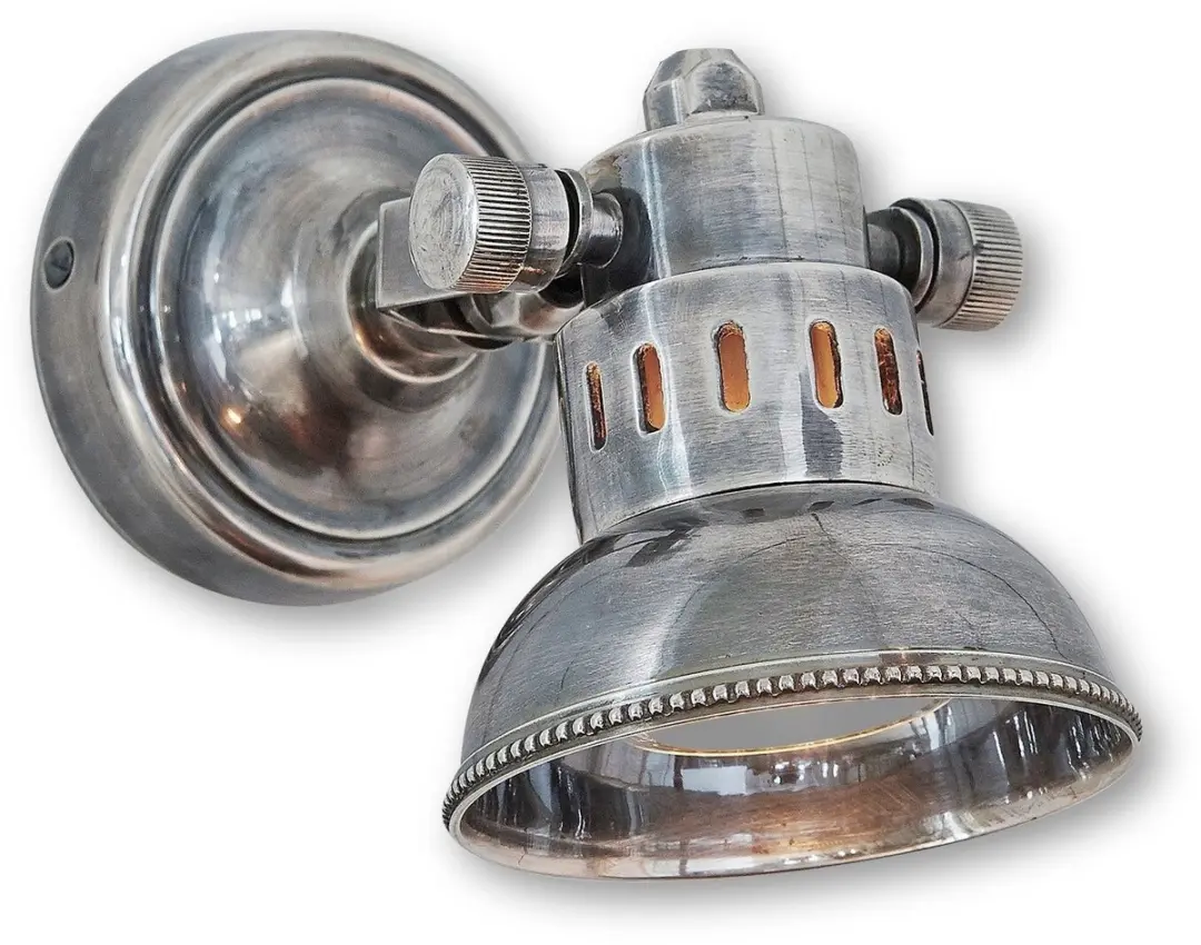 Loberon Wandlamp Rachelle - 25W - Ø10cm - Antiekzilver - afbeelding 2 van 6