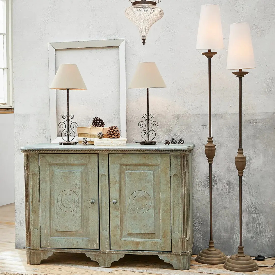 Loberon Abigail Staande Lamp - 2 Stuks - Beige/Bruin - afbeelding 6 van 6