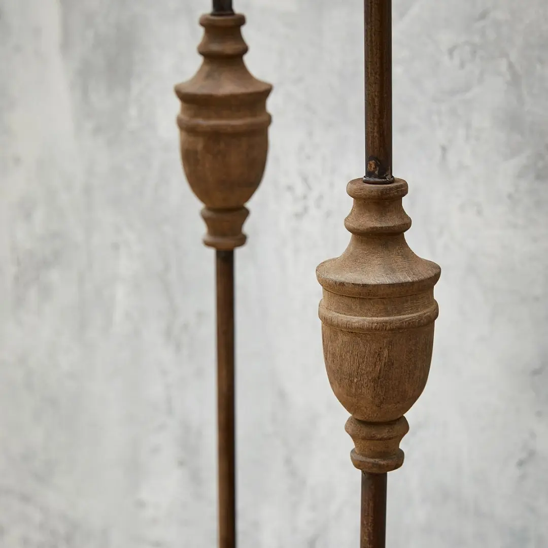 Loberon Abigail Staande Lamp - 2 Stuks - Beige/Bruin - afbeelding 4 van 6