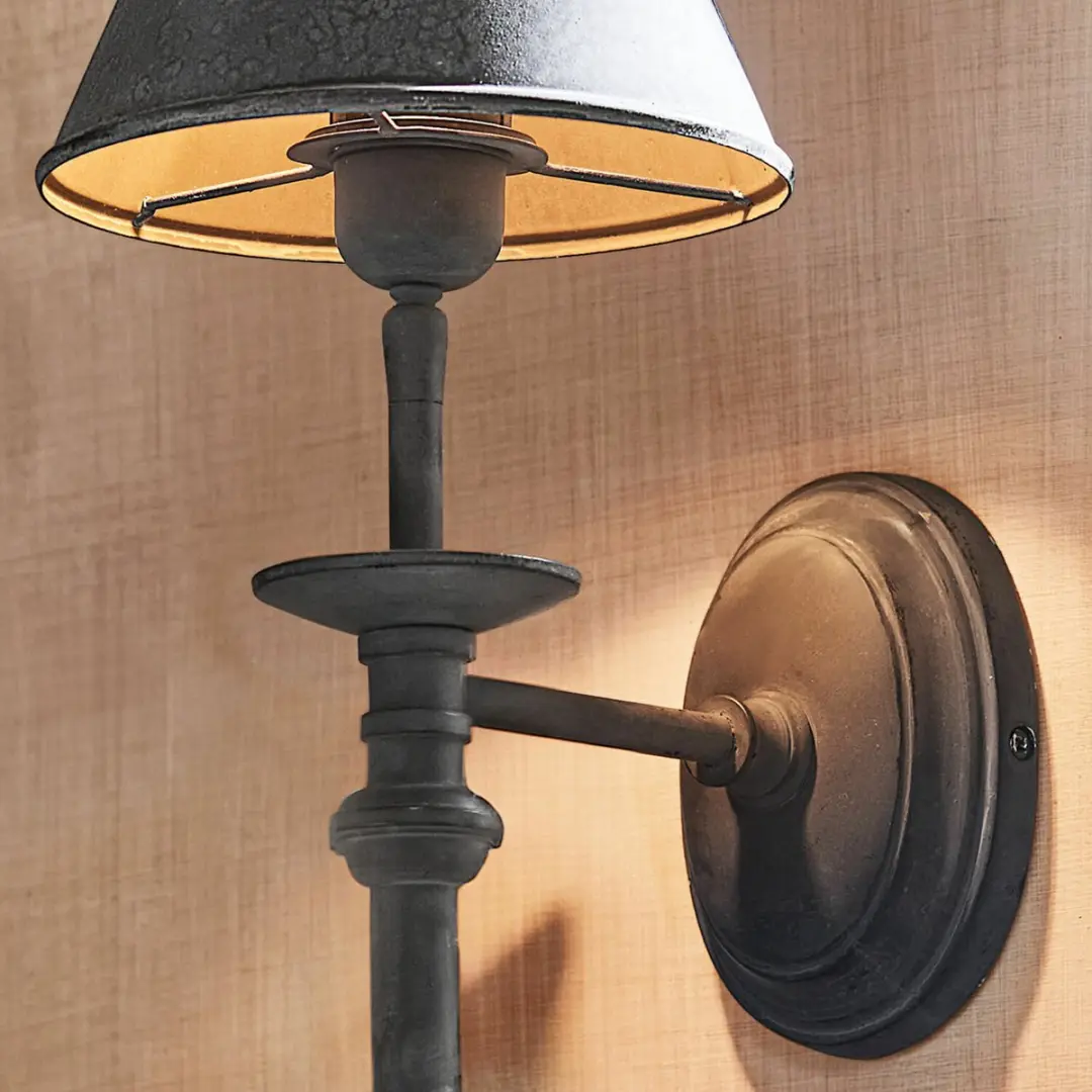Loberon Harolisse Wandlamp - Antiekgrijs - afbeelding 4 van 4