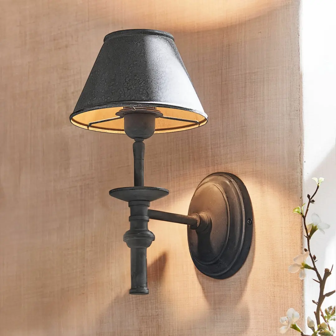 Loberon Harolisse Wandlamp - Antiekgrijs - afbeelding 3 van 4