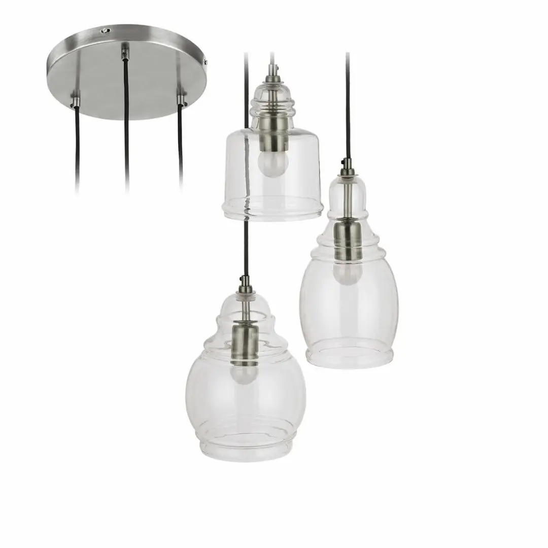 Loberon Hanglamp Pont du Clair - 40W - Zilverkleurig - afbeelding 2 van 6
