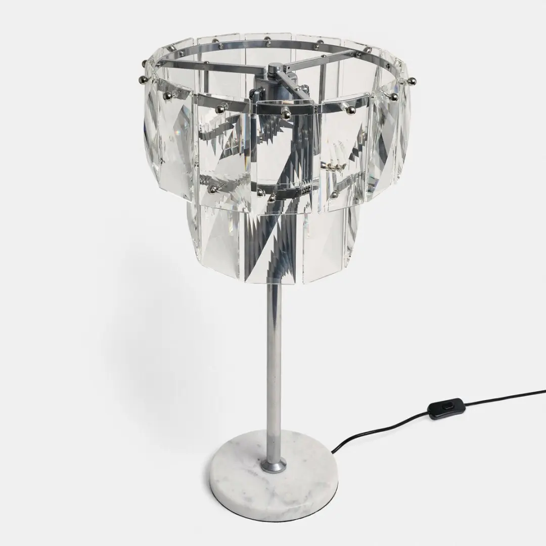 Loberon Crystalford Tafellamp - Ø35cm - 25W - Helder - afbeelding 6 van 6