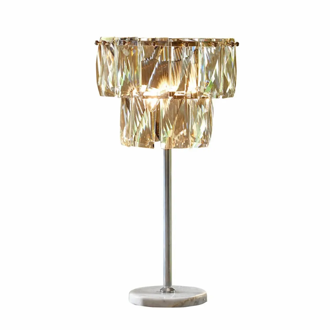 Loberon Crystalford Tafellamp - Ø35cm - 25W - Helder - afbeelding 2 van 6