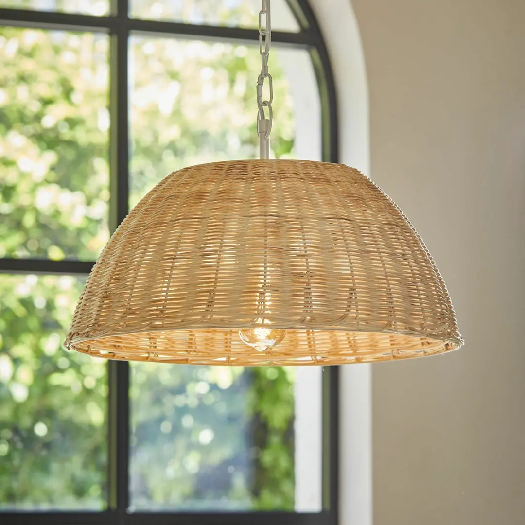 Loberon Santorano Hanglamp - 40W - Ø51cm - Beige - afbeelding 2 van 6