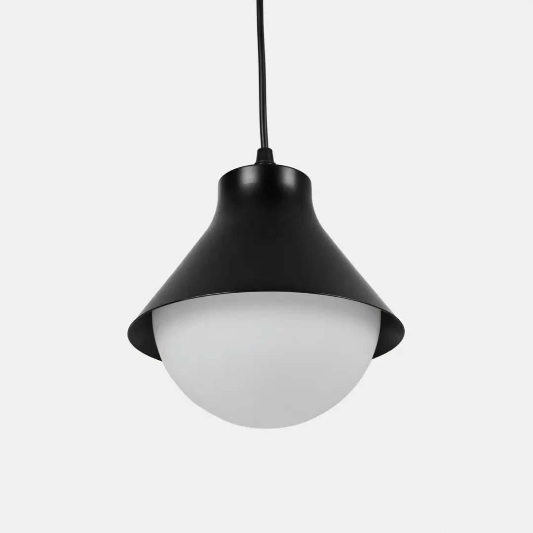 Loberon Térélune Hanglamp - 40W - Ø18cm - Zwart - afbeelding 2 van 6