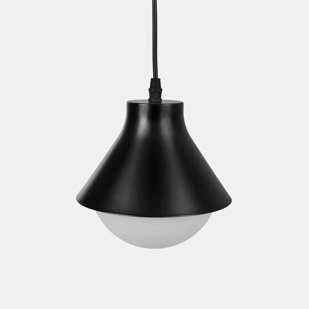 Loberon Térélune Hanglamp - 40W - Ø18cm - Zwart - afbeelding 4 van 6